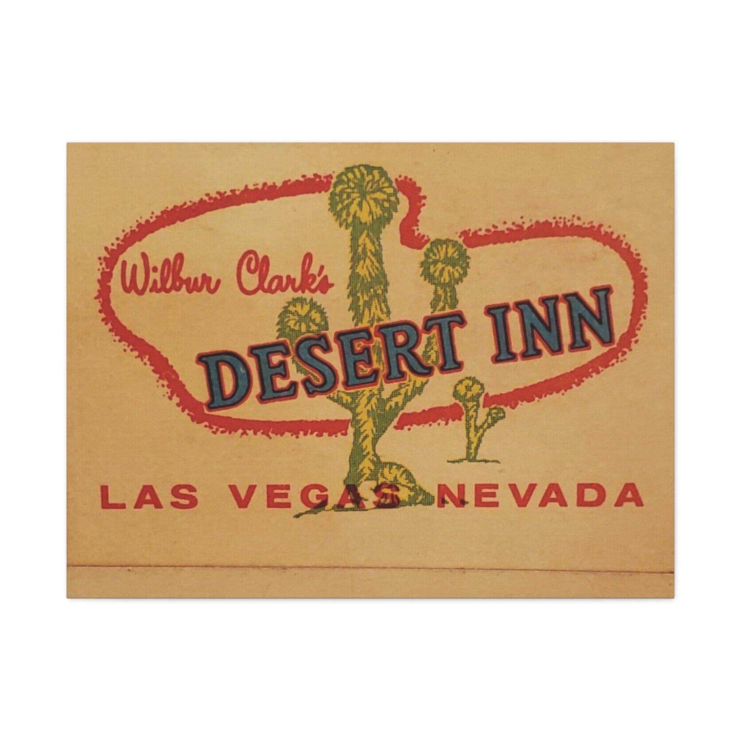 Vintage Desert Inn Casino Matchbook Art Canvas