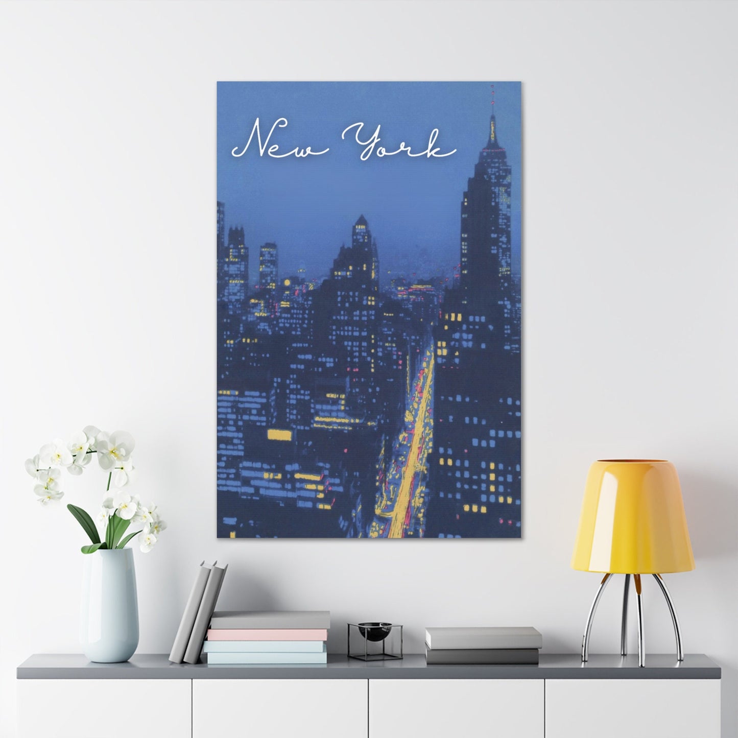 New York, Wall Art, Canvas Art, Vintage Menu