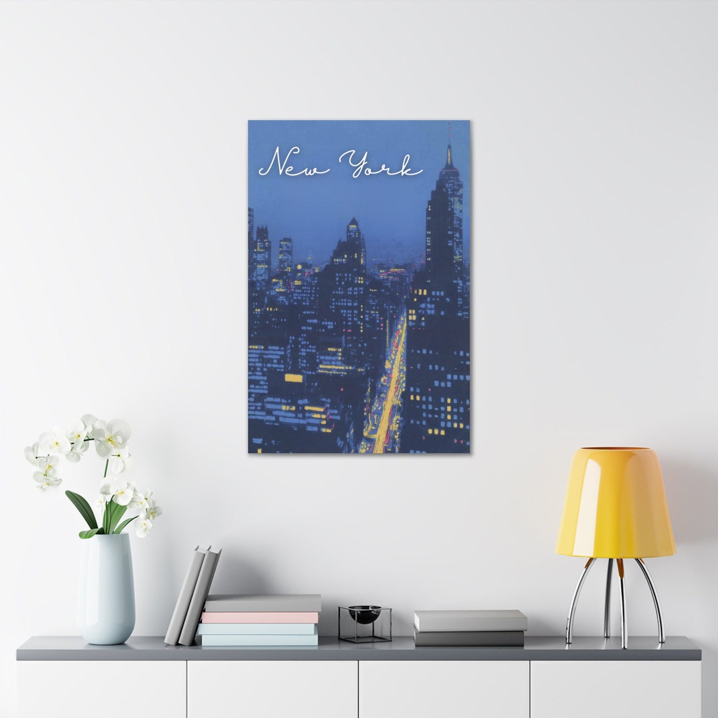 New York, Wall Art, Canvas Art, Vintage Menu