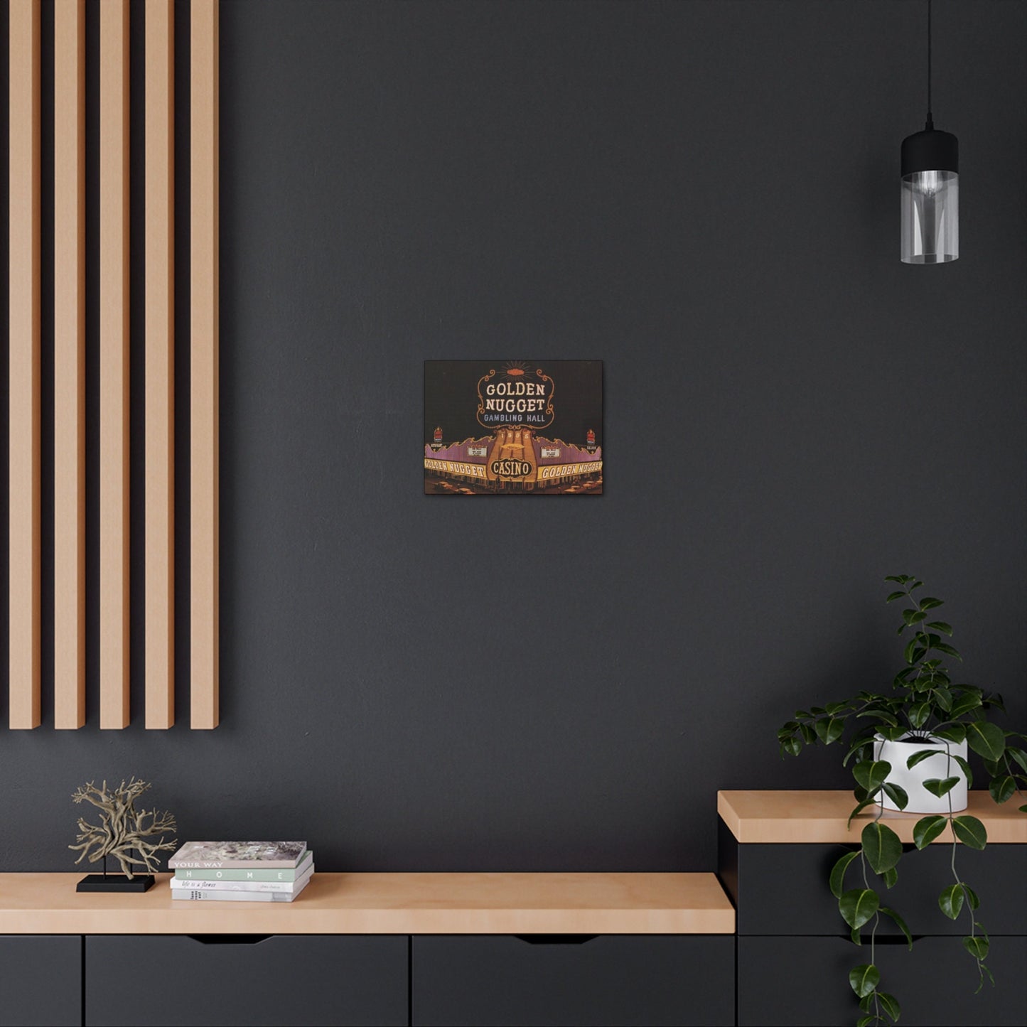 Las Vegas, Fremont Street, Wall Art, Canvas Art, Golden Nugget, Vintage Casino Art