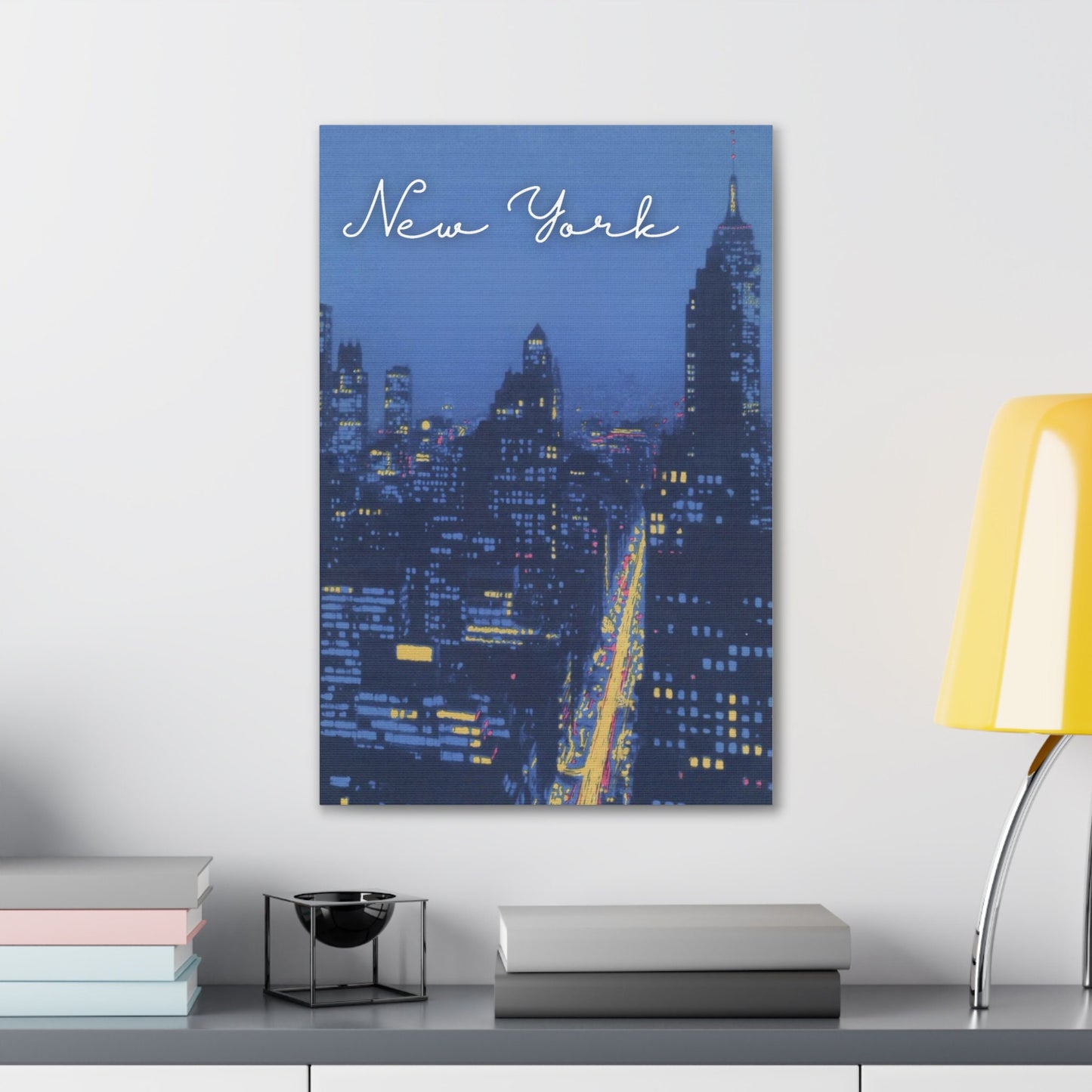 New York, Wall Art, Canvas Art, Vintage Menu