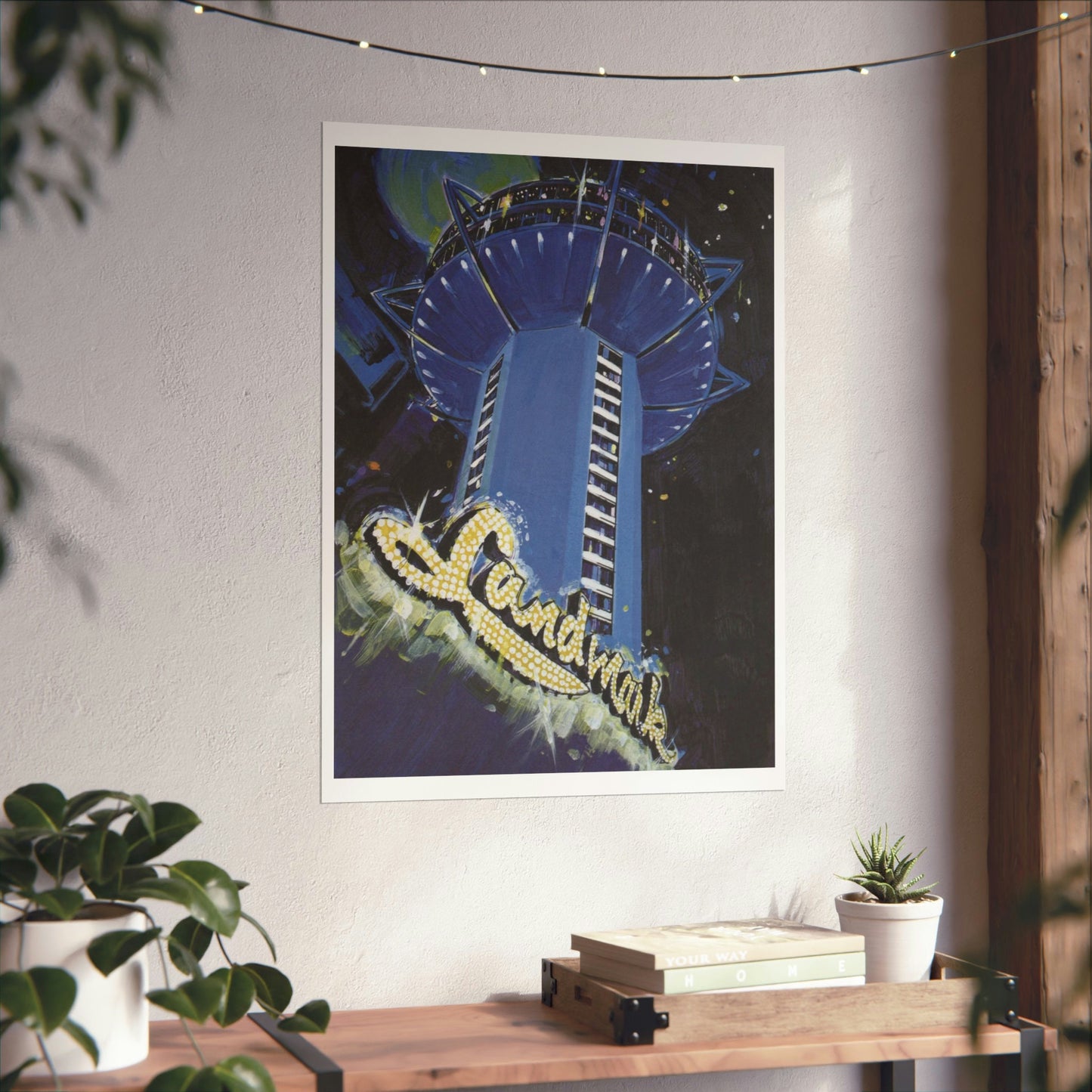 Las Vegas, Wall Art, Landmark Hotel, Vintage Vegas, Printable Art, Casino, Vintage Vegas, The Strip, Viva Las Vegas, Gift For Him, Man Cave,