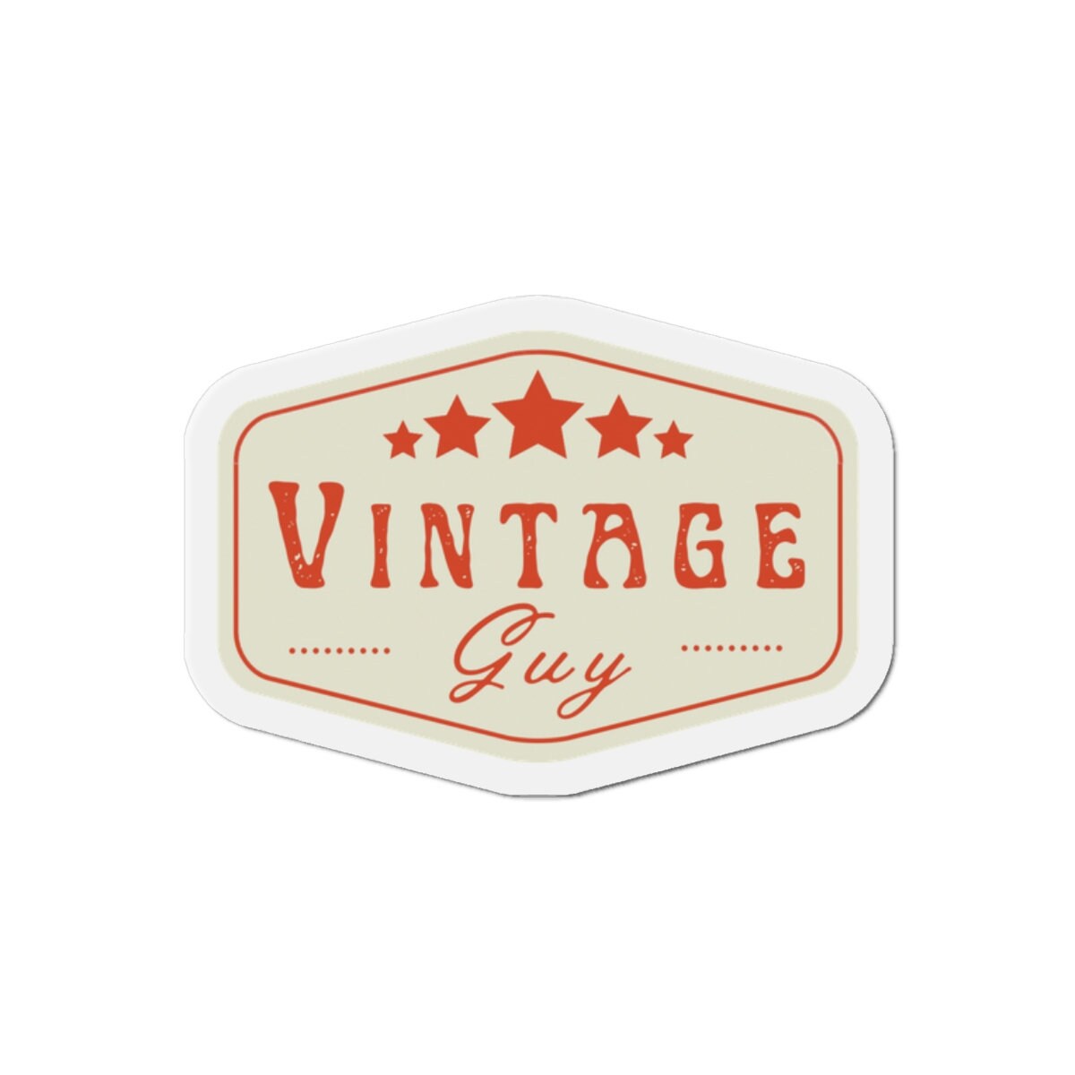 Die-Cut Magnets White Vintage Guy