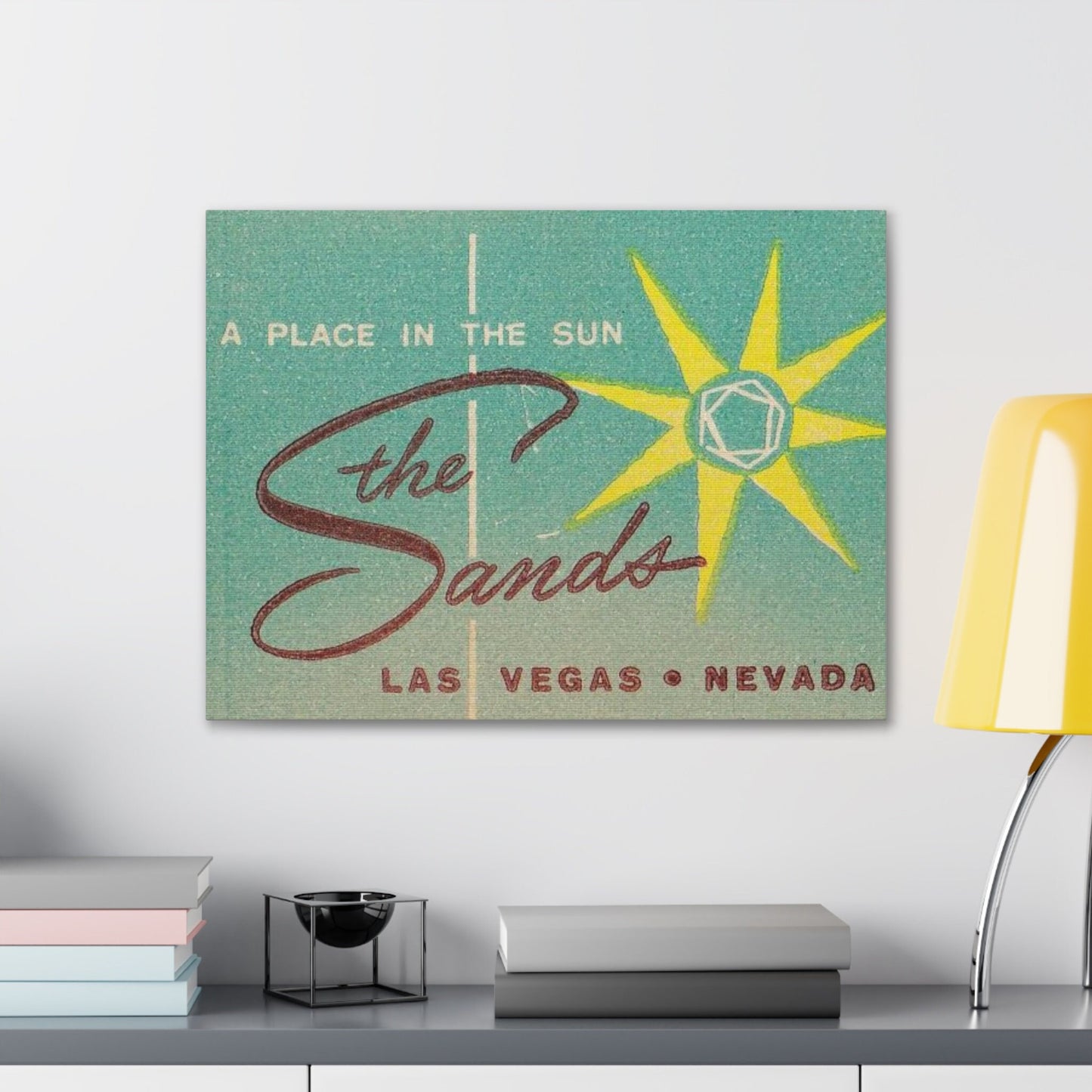 Las Vegas, Wall Art, Canvas Art, Bar Art, Vintage Matchbook Art, The Sands Casino