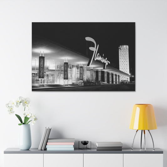 Vintage Vegas Dreams: Flamingo Casino Canvas Art