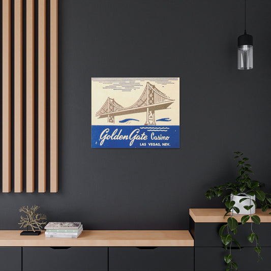 Las Vegas, Fremont Street, Wall Art, Canvas Art, Golden Gate Bridge Casino, Matchbook Art