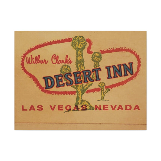 Vintage Desert Inn Casino Matchbook Art Canvas