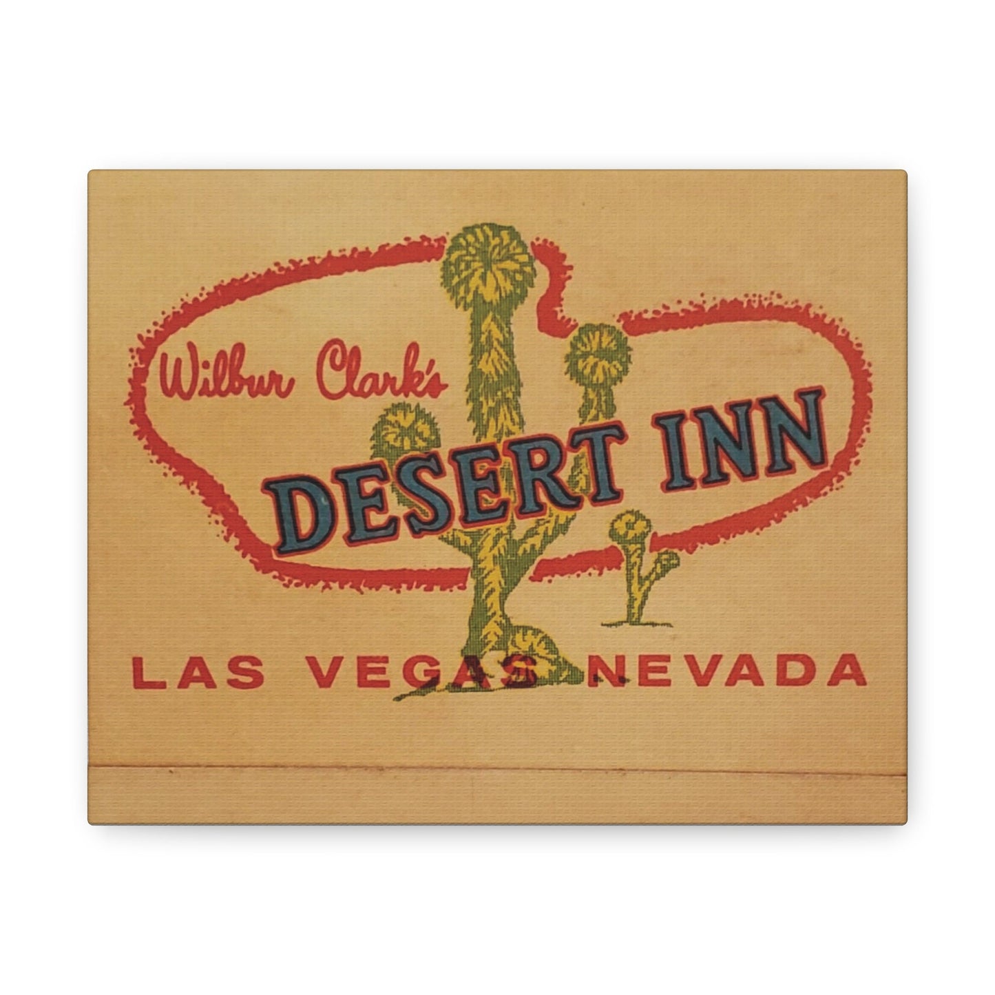 Vintage Desert Inn Casino Matchbook Art Canvas