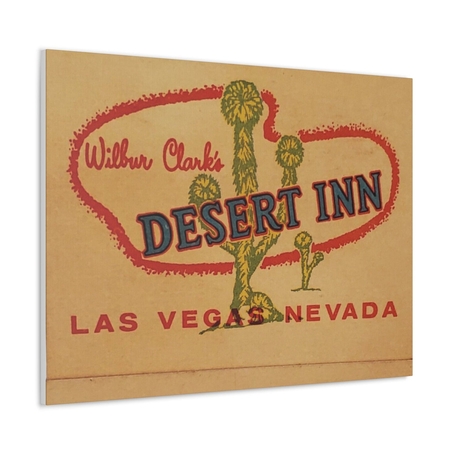 Vintage Desert Inn Casino Matchbook Art Canvas