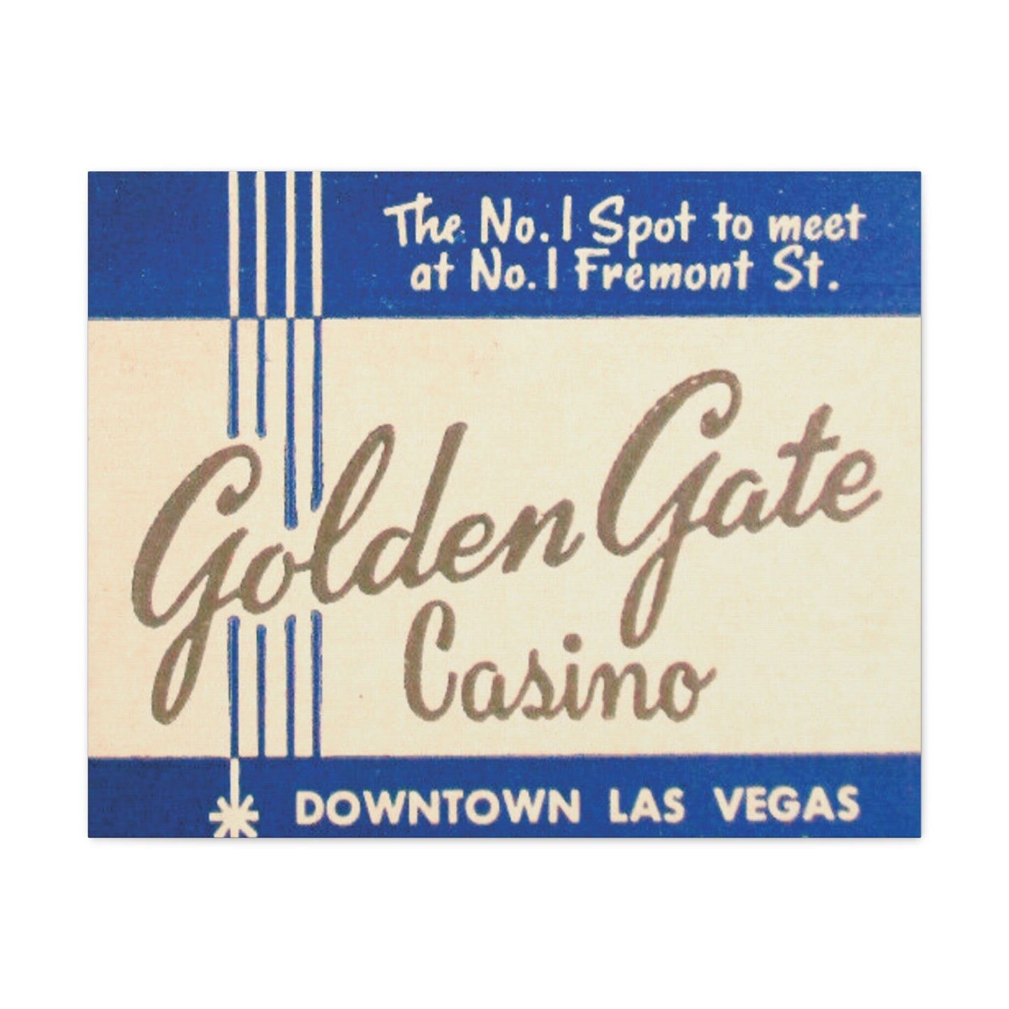 Las Vegas, Wall Art, Canvas Art, Golden Gate Casino Matchbook Art