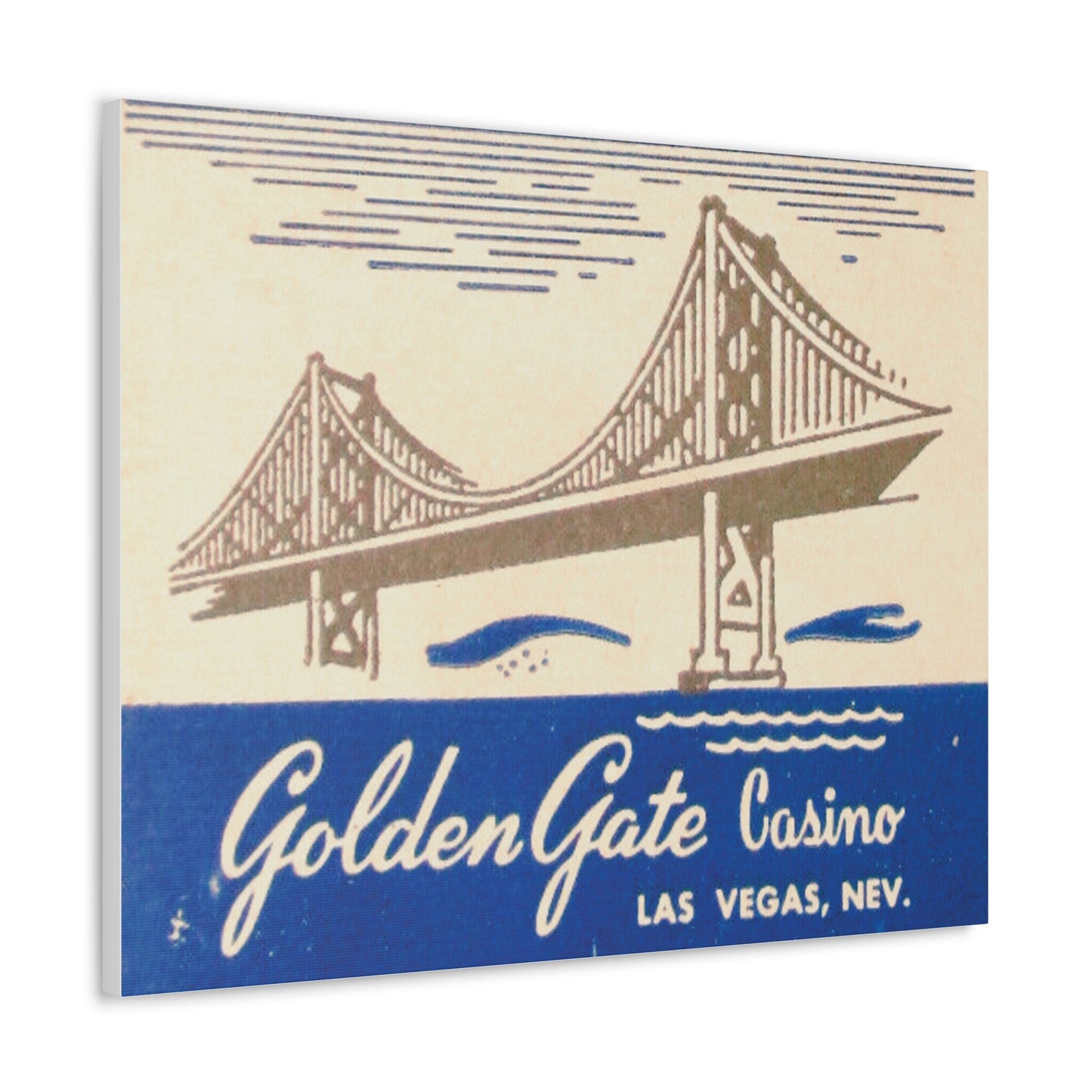 Las Vegas, Fremont Street, Wall Art, Canvas Art, Golden Gate Bridge Casino, Matchbook Art