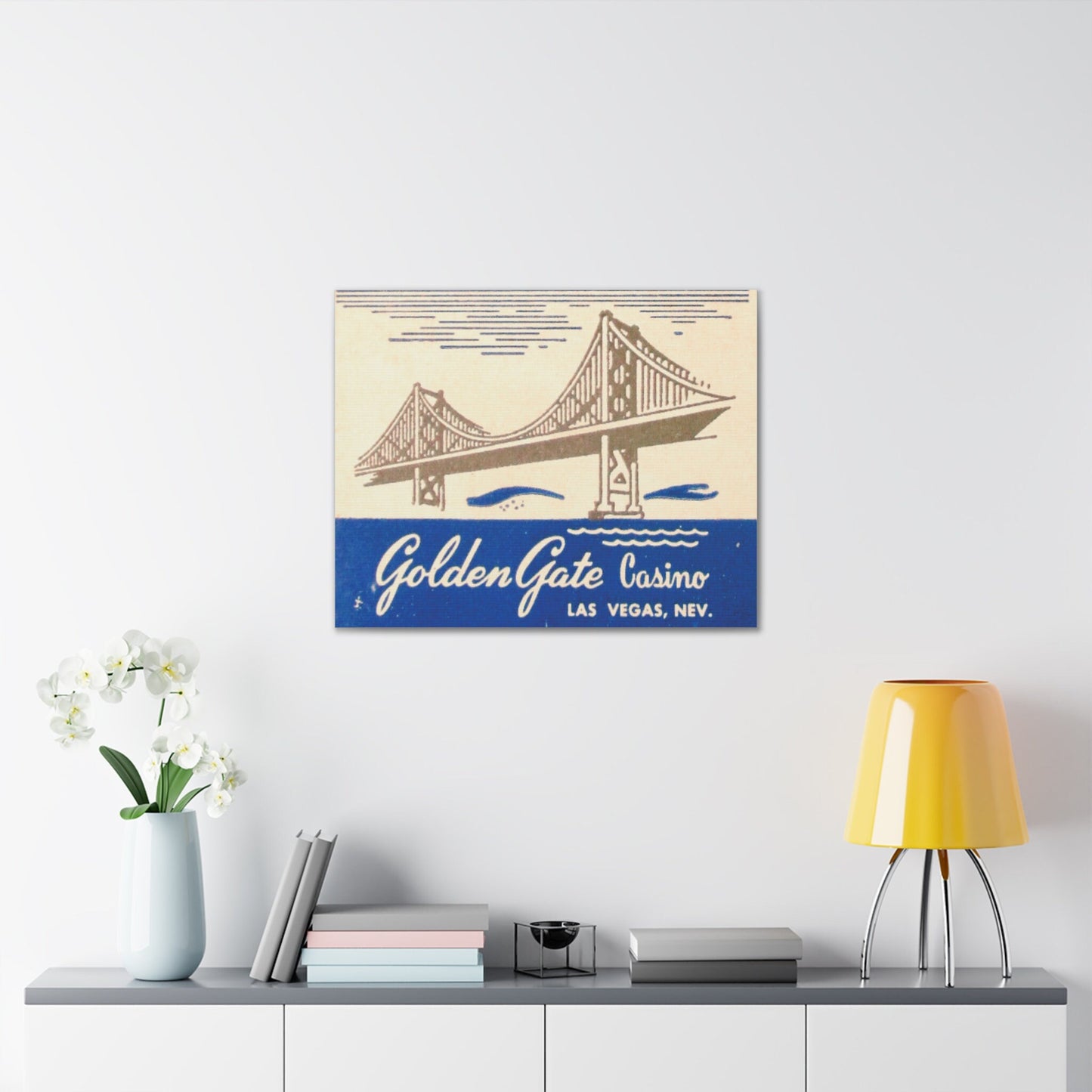 Las Vegas, Fremont Street, Wall Art, Canvas Art, Golden Gate Bridge Casino, Matchbook Art