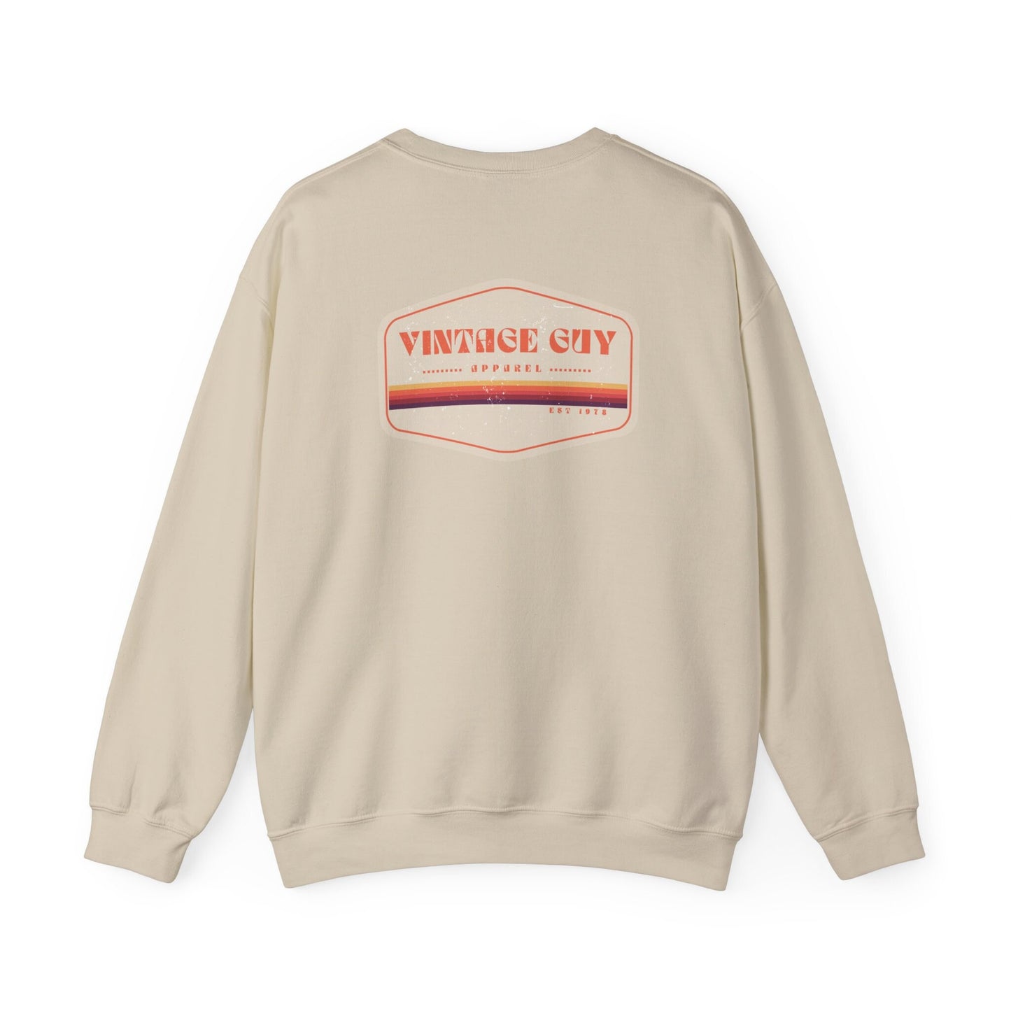 Vintage Guy Apparel: Stylish Crewneck Sweatshirt for Men - Trendy Gift for Him