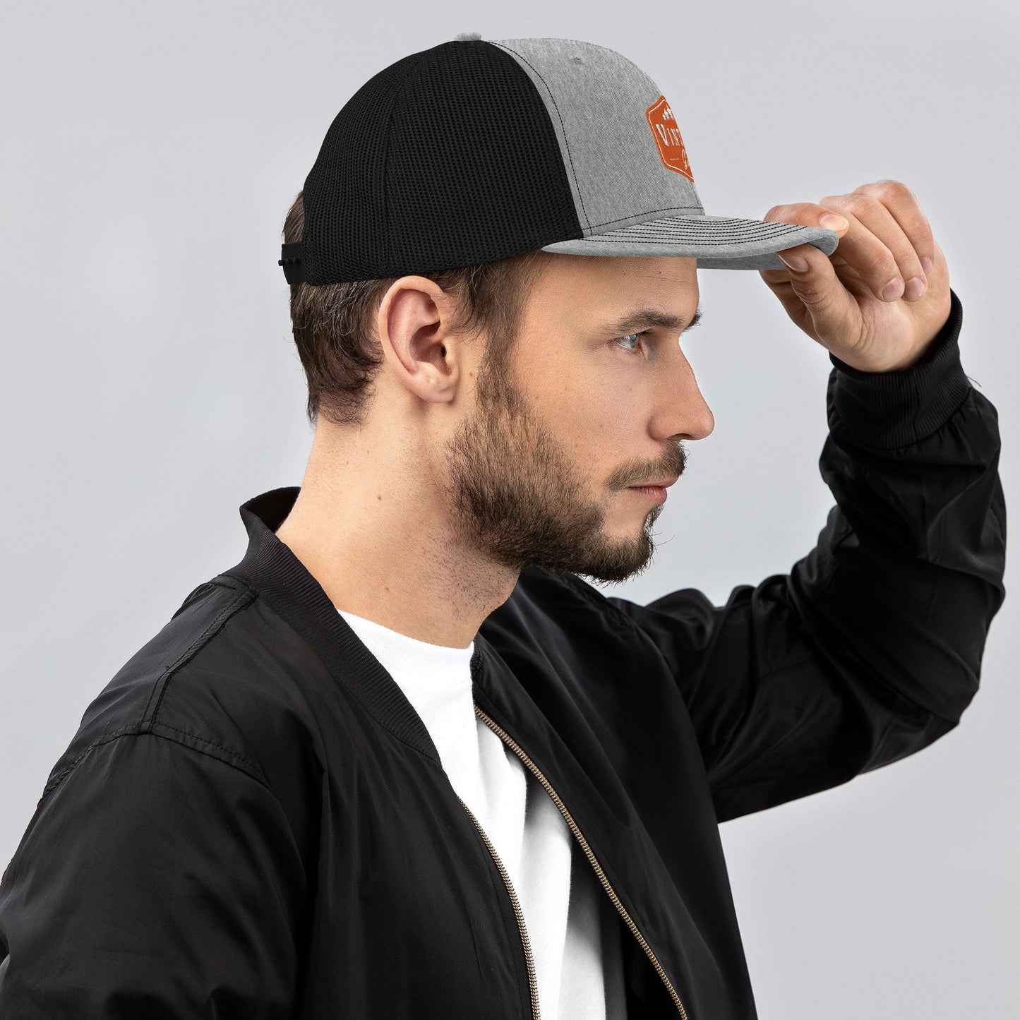 Trucker Hat Snap Back Vintage Guy Logo