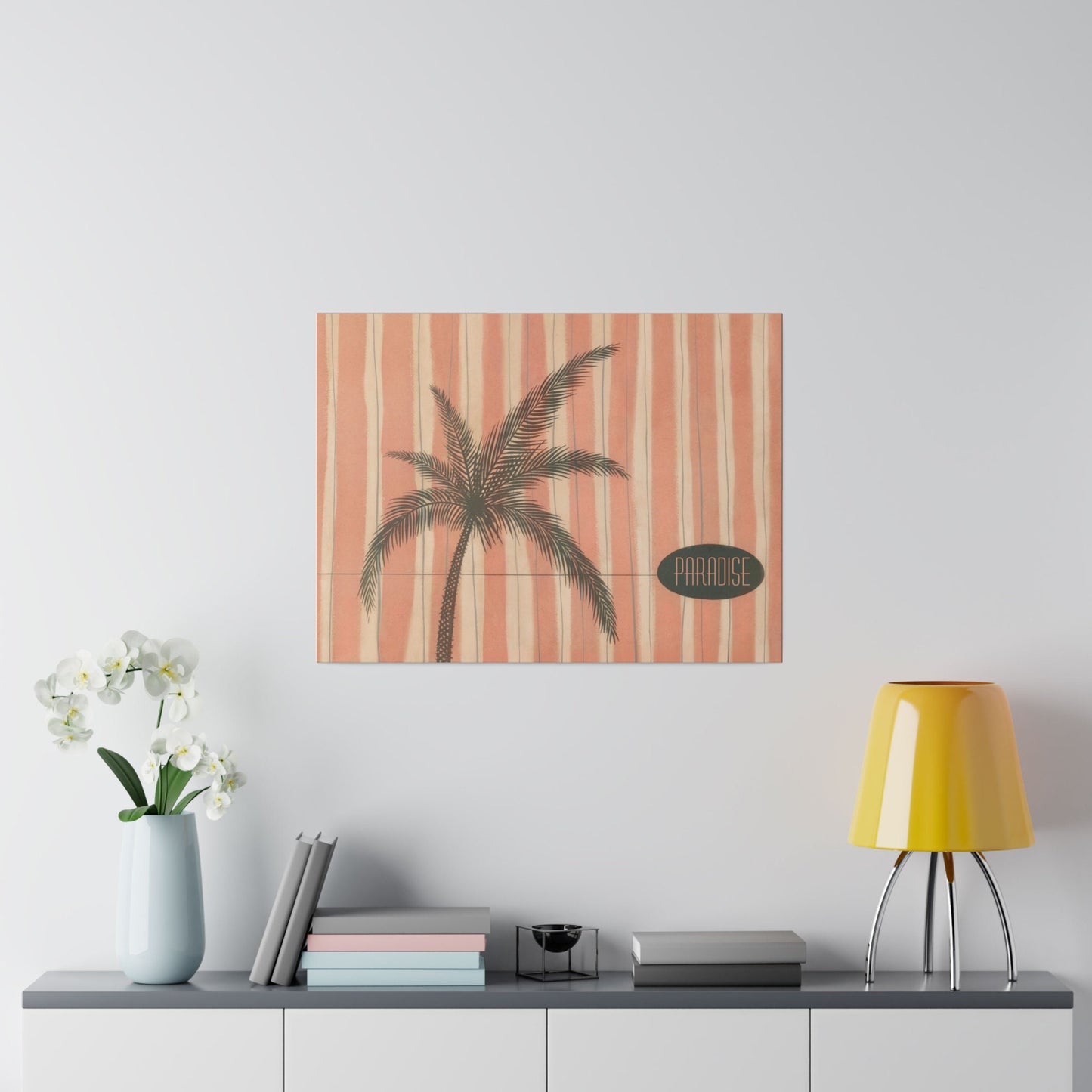 Palm Springs, Paradise, Palm Trees, Wall Art, Canvas Art, Vintage, Menu Art