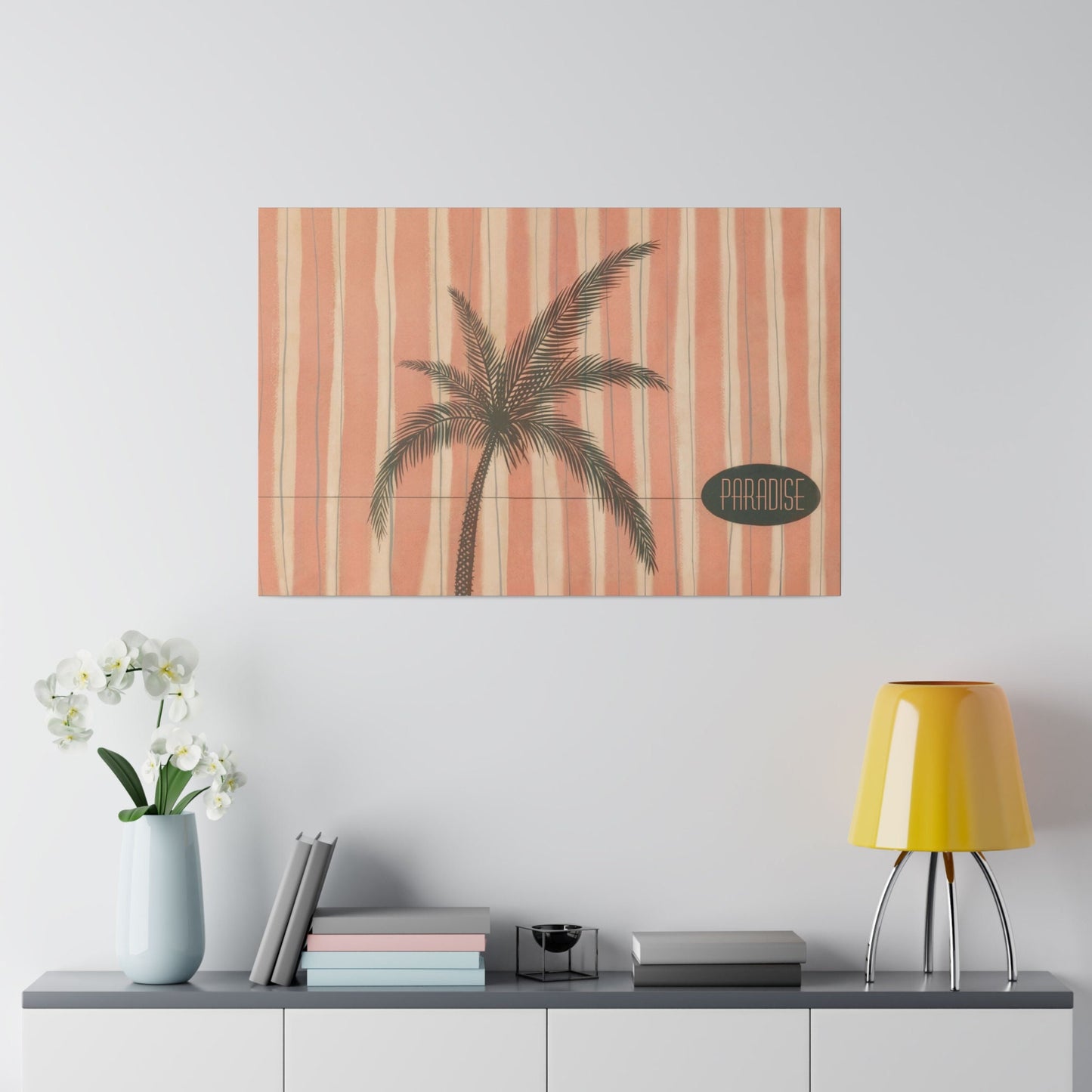 Palm Springs, Paradise, Palm Trees, Wall Art, Canvas Art, Vintage, Menu Art