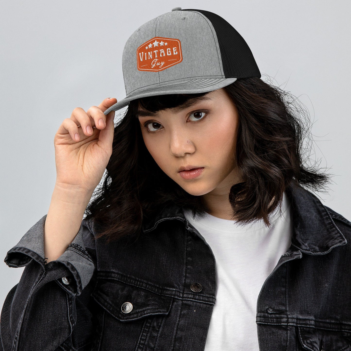 Trucker Hat Snap Back Vintage Guy Logo