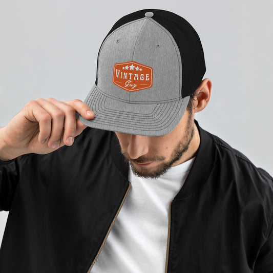 Trucker Hat Snap Back Vintage Guy Logo