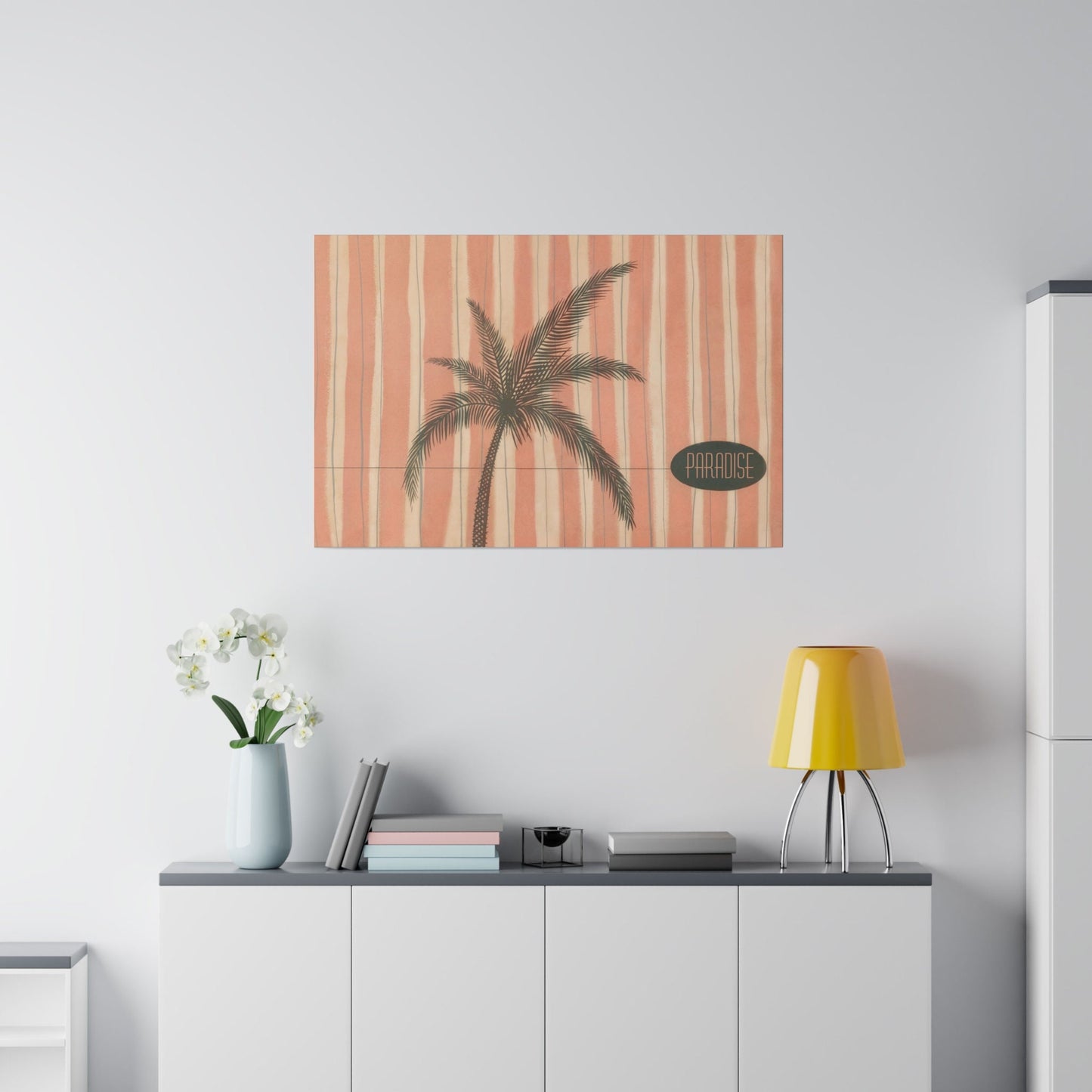 Palm Springs, Paradise, Palm Trees, Wall Art, Canvas Art, Vintage, Menu Art