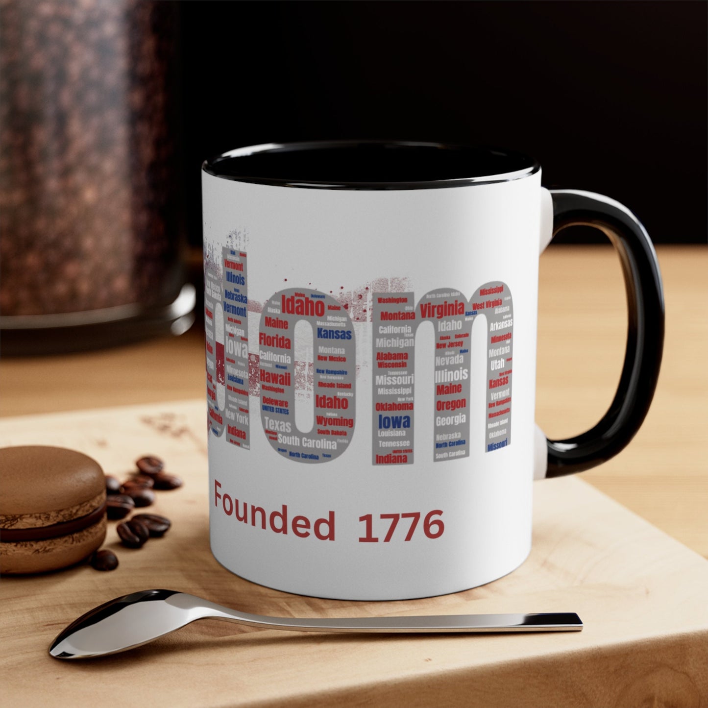 Vintage American Freedom Coffee Mug - Patriotic Custom Ceramic Cup