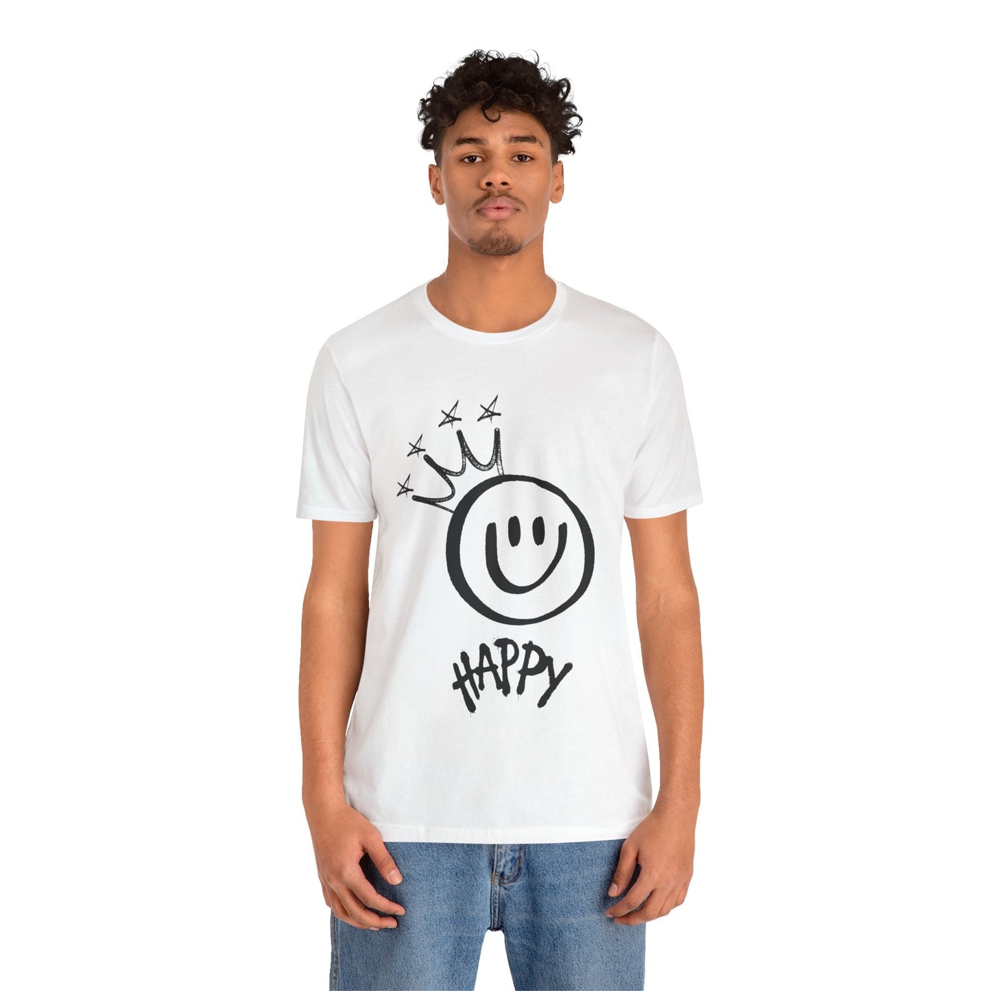 King Happy Graffiti T-Shirt: Unisex Alternative Streetwear Tee - Cool Grunge Skater Shirt for Teenagers