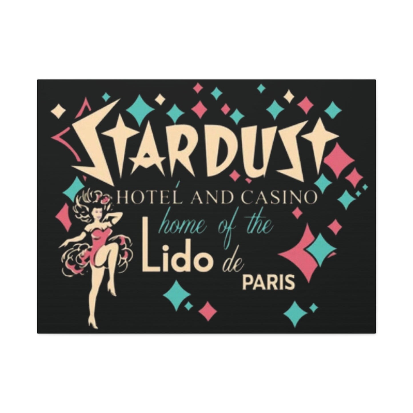 Vintage Stardust Casino Matchbook Art Canvas