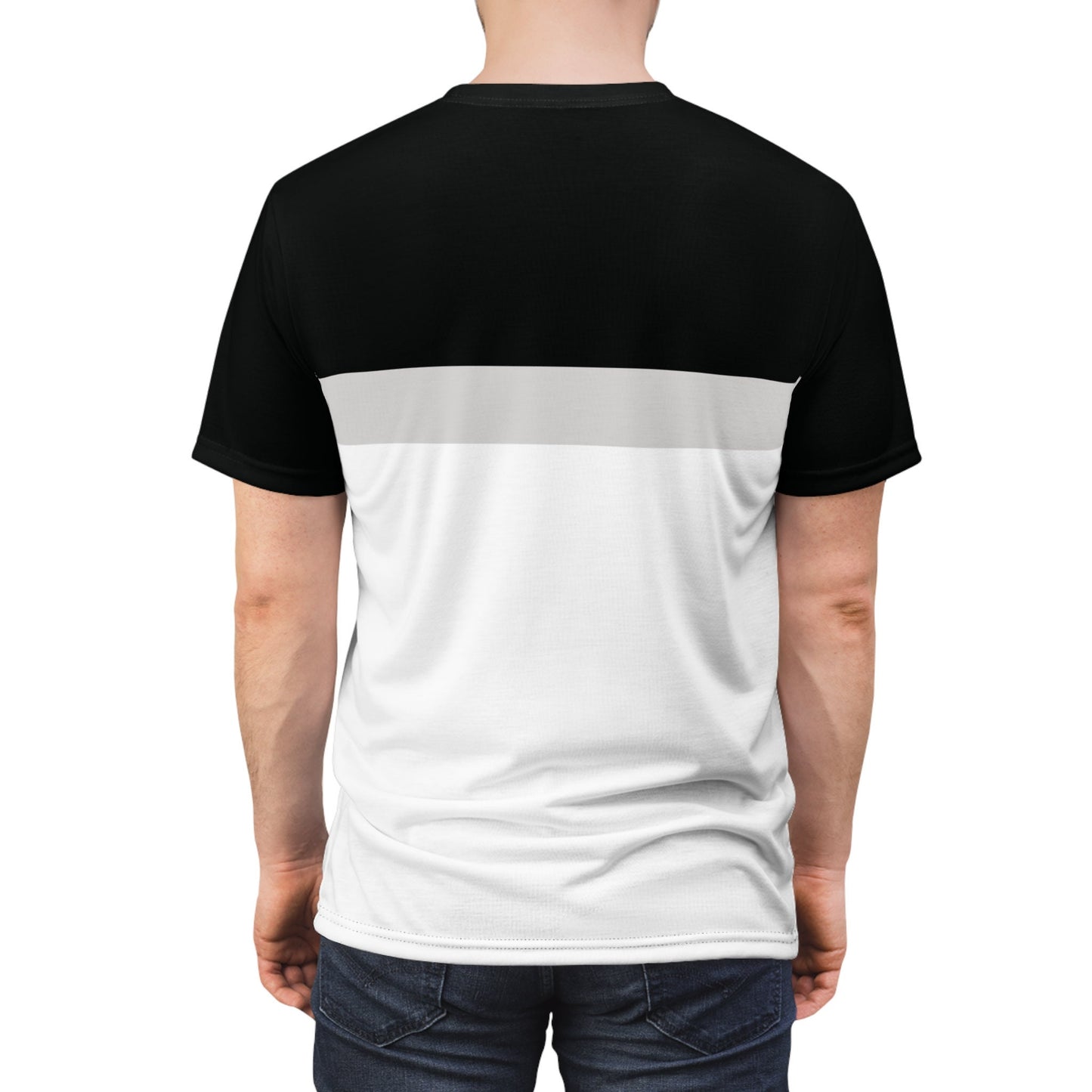 Retro Black, Grey & White Bold Stripe T-Shirt - Vintage Guy Fashion - Nostalgic Men's Shirt - Classic Striped Tee - Timeless Guy Apparel