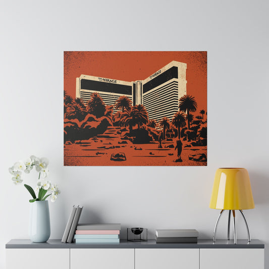 Vintage Matchbook Art - Mirage Hotel & Casino - Retro Las Vegas Collectible - Classic Matchbook Design for Home Decor